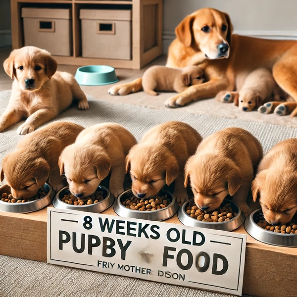 8 weeks old, fully transitioned to solid food